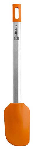 BRA Efficient Lengua Pastelera de Cocina, Acero INOX, Nailon y Silicona, Naranja, 27.5 cm