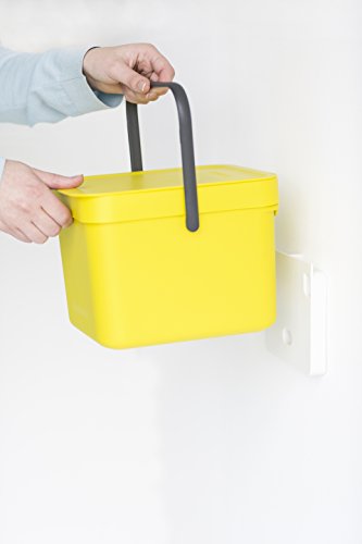 Brabantia Sort & Go Cubo de Basura, 6 L, Plástico, Gris, 26.5x20x18 cm