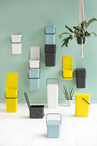 Brabantia Sort & Go Cubo de Basura, 6 L, Plástico, Gris, 26.5x20x18 cm
