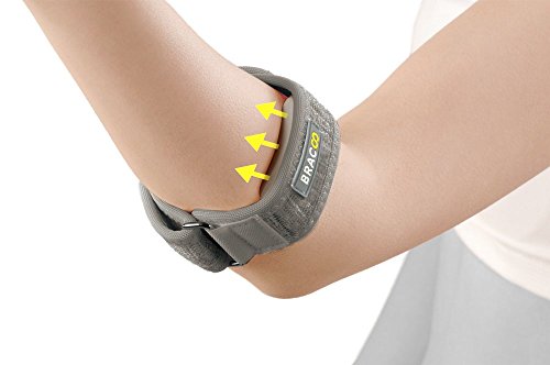 Bracoo EP40 I Cinta para Codo de Tenista y Golfista, Cinta con Almohadilla EVA, Ideal Epicondilitis Lateral, Medial y Tendinitis, 1 Cinta por Pack