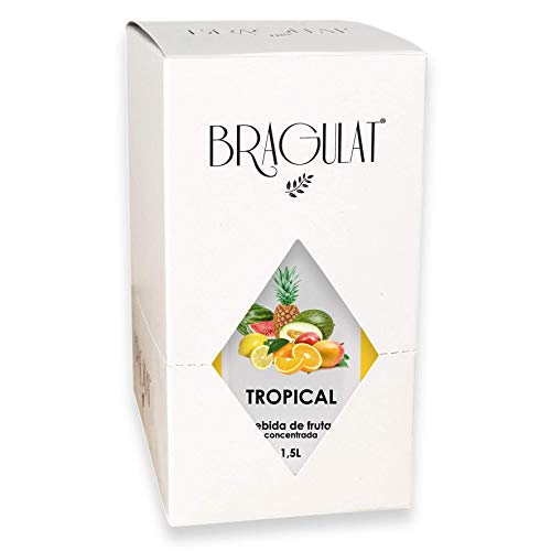 BRAGULAT | Zumo Concentrado de Frutas Tropicales | Bebidas y Refrescos Instantáneos en Polvo | Sin Azúcar y con Vitamina C | 15 Sobres
