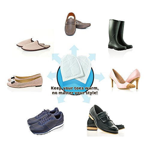 BRAMBLE! 12 Pares Premium Calentadores de Pies - Toe Warmers Adhesivos | 8-10 Horas de Calor Calmante | Calor Instantáneo, Ambientalmente Seguro, Activado por Aire - Oxidación 100% Natural