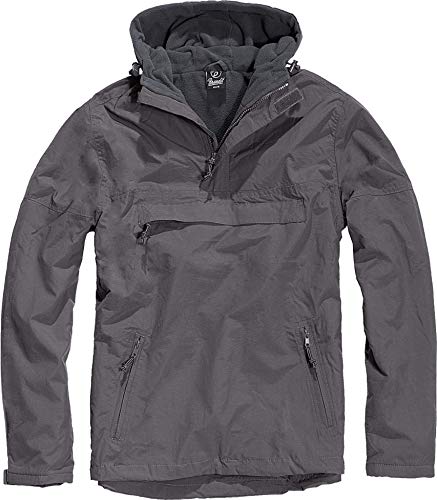 Brandit Windbreaker Chaqueta, Gris (Antracita 5), M para Hombre