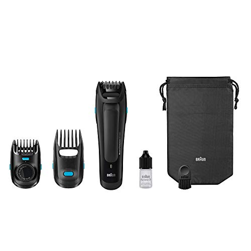 Braun BT5050 - Máquina Cortar Pelo, Recortadora Barba y Cortapelos, Corta Barbas Hombre Recargable de Precisión con Ajustes de Longitud Cada 0.5 mm, Negro