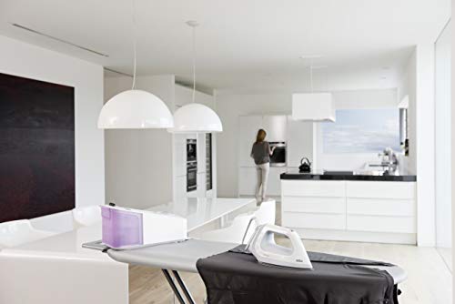 Braun Carestyle5 - Centro de planchado, 2400 w, suela bidireccional eloxal 3d, golpe de vapor 340 g/min, sistema bloqueo easylock, blanco y púrpura