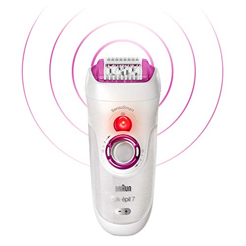 Braun EPILATOR with Tweezers Silk-EPIL SENSOSMART 7-700 (White Color)