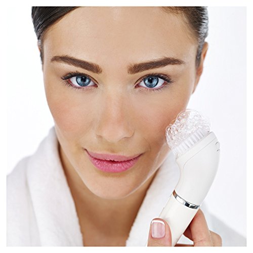 Braun Face 852 Edición Rubí - Cepillo de limpieza facial eléctrico y depiladora facial, con 4 accesorios