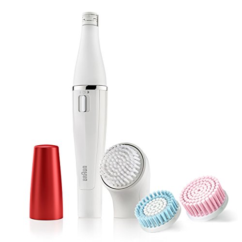 Braun Face 852 Edición Rubí - Cepillo de limpieza facial eléctrico y depiladora facial, con 4 accesorios