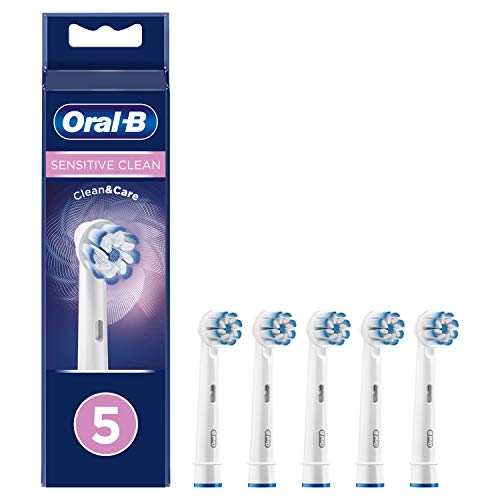 Braun Oral-B 4210201316947 Sensitive Clean - Cabezales para cepillo de dientes eléctrico (tecnología de cerdas ultrafinas, limpieza más suave, 5 unidades)
