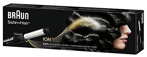 Braun Satin Hair 7 CU710 - Rizador de pelo con tecnología iónica, tenacillas con control de temperatura personalizado, color negro