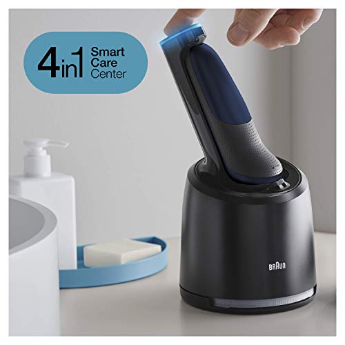 Braun Series 7 70-B7850cc Afeitadora Eléctrica, máquina de afeitar barba hombre de lámina, Con Centro De Limpieza SmartCare, 2 Accesorios EasyClick, Uso En Seco Y Mojado, Recargable, Inalámbrica, Azul