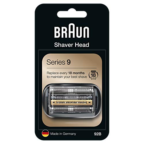 Braun Series 9 92B Cabezal de Recambio Negro para Afeitadora Eléctrica Hombre, Compatible con las Afeitadoras Series 9