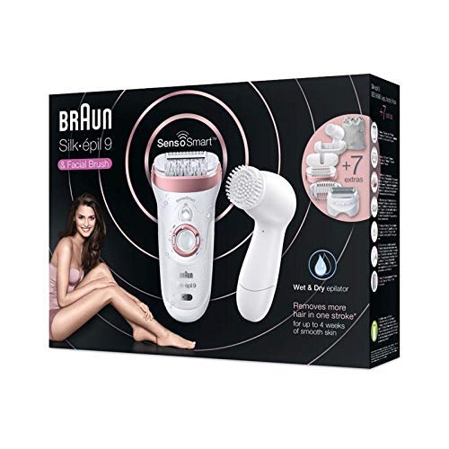 Braun Silk-épil 9 SensoSmart 9/880 Oro rosa, Blanco 40 pinzas - Depiladora (Oro rosa, Blanco, 40 pinzas, Integrado, 2 h, 50 min)