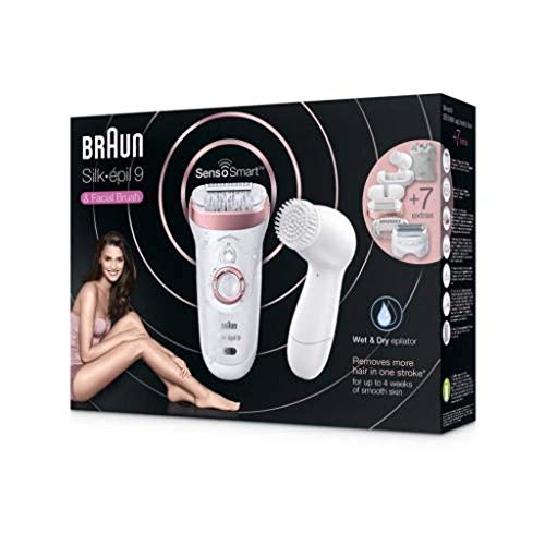 Braun Silk-épil 9 SensoSmart 9/880 Oro rosa, Blanco 40 pinzas - Depiladora (Oro rosa, Blanco, 40 pinzas, Integrado, 2 h, 50 min)