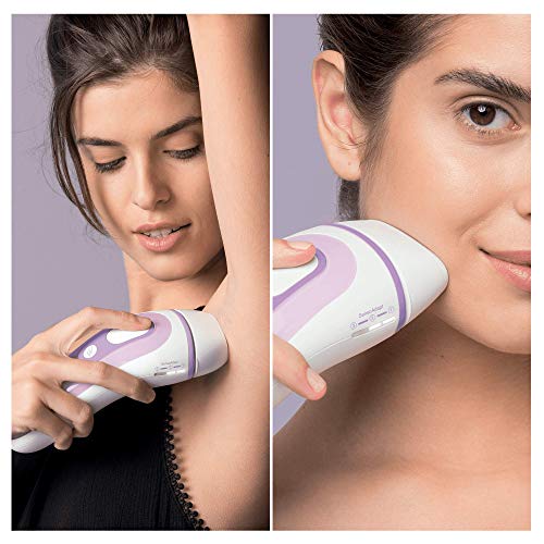 Braun Silk·Expert Pro 3 PL3011 Depiladora Luz Pulsada (IPL), Depilación Permanente, Cara y Cuerpo, Maquinilla Venus Original, Funda Premium, 9 Minutos para Ambas Piernas, Blanco/Lila, 300000 Disparos