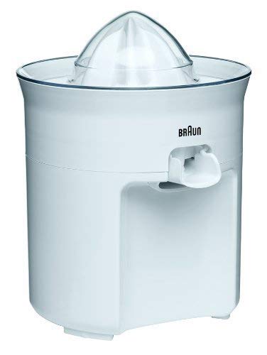 Braun TributeCollection CJ3050 - Exprimidor Eléctrico, 60 w, Sistema Antigoteo, Tapa Incluida, Apto para Lavavajillas, Blanco