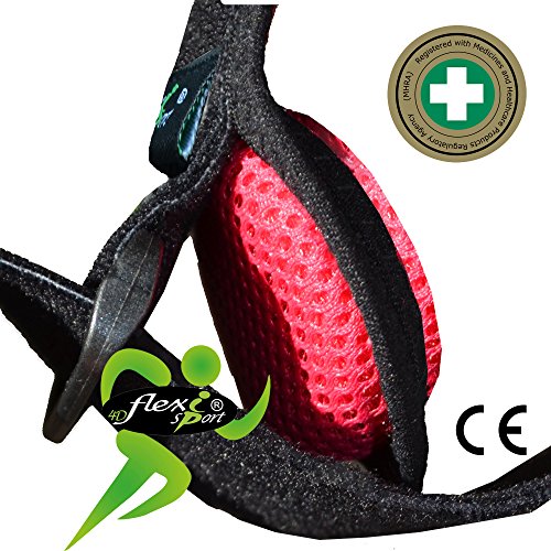 Brazalete para tratamiento del CODO DE TENISTA (Frambuesa) Llevado en Wimbledon. ANTI-SUDOR, HIPOALERGÉNICO libre de Neopreno y Látex, respeta las píelas más delicadas | Talla única | Intercambiable L o R | Nivel de compression adjustable | Unisexo.