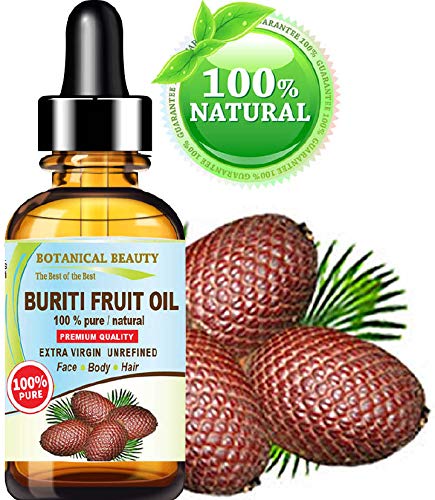 Brazilian BURITI FRUIT OIL 100% Pure / Natural / Cold Pressed Carrier Oil / Undiluted. For Face, Body, Hair, Lip And Nail Care. "One The Richest Natural Sources Of Vitamin A, E And C." From The Amazon Rainforest. (0.33 Fl.oz-10ml.) by Botanical Beauty