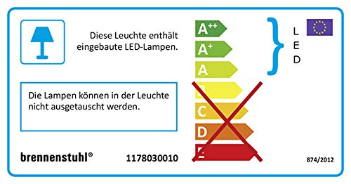 Brennenstuhl Foco LED AL 3000 P con Detector de Movimiento por Infrarrojos 30W, 3050lm, IP44, Gris
