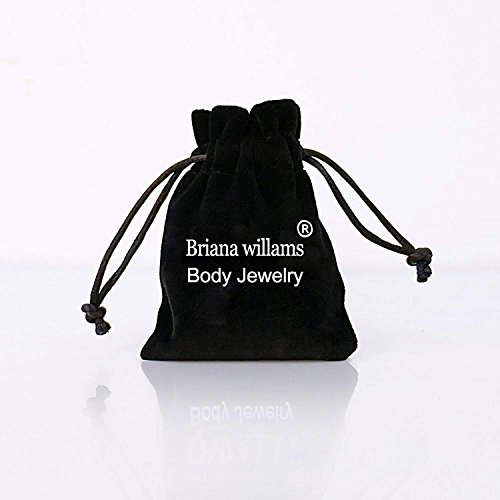 Briana Williams 12pcs Acero quirúrgico Labret Monroe Labio Piercing Anillo Tragus Helix Pendiente Stud Piercing joyería