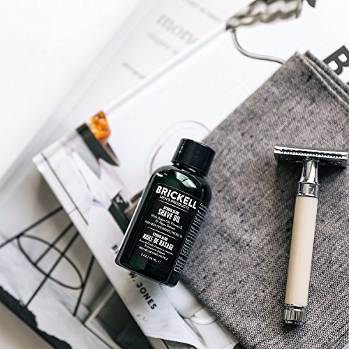 Brickell Men's Products – Aceite de Afeitado Híbrido para Barba – Aceite Pre-Afeitado Natural y Orgánico para Hombres – 59 ml