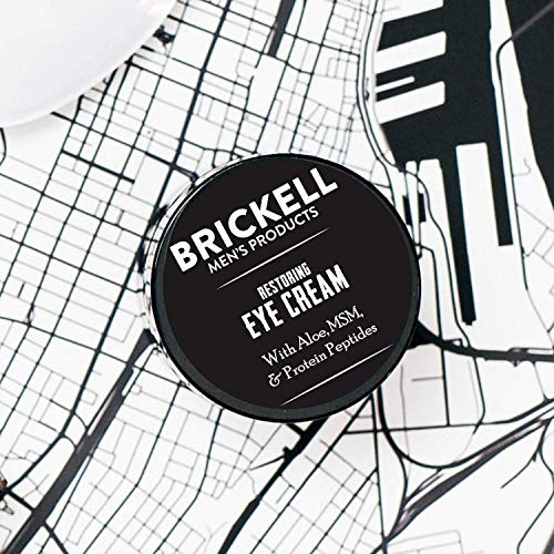 Brickell Men’s Products – Crema para Ojos Reparadora para Hombres – Bálsamo para Contorno de Ojos Antiedad Natural y Orgánico – 15 ml