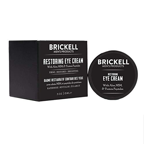 Brickell Men’s Products – Crema para Ojos Reparadora para Hombres – Bálsamo para Contorno de Ojos Antiedad Natural y Orgánico – 15 ml
