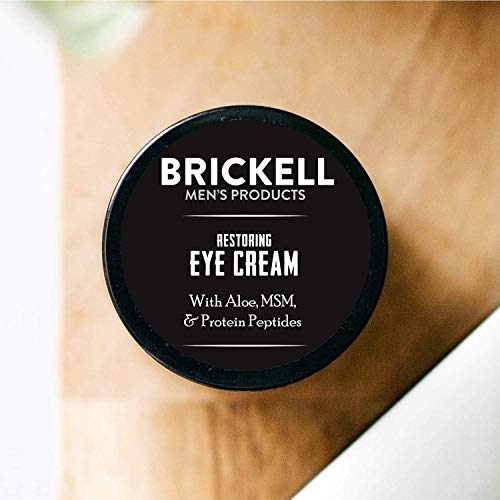 Brickell Men’s Products – Crema para Ojos Reparadora para Hombres – Bálsamo para Contorno de Ojos Antiedad Natural y Orgánico – 15 ml