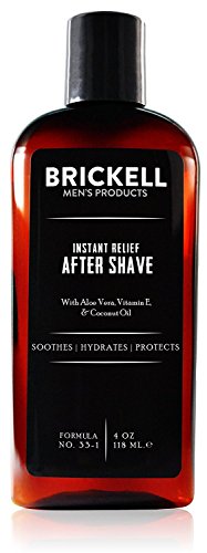 Brickell Men's Products – Loción para Después de Afeitar Alivio Instantáneo para Hombres - Natural y Orgánica - (Sin fragancia) – 118 ml