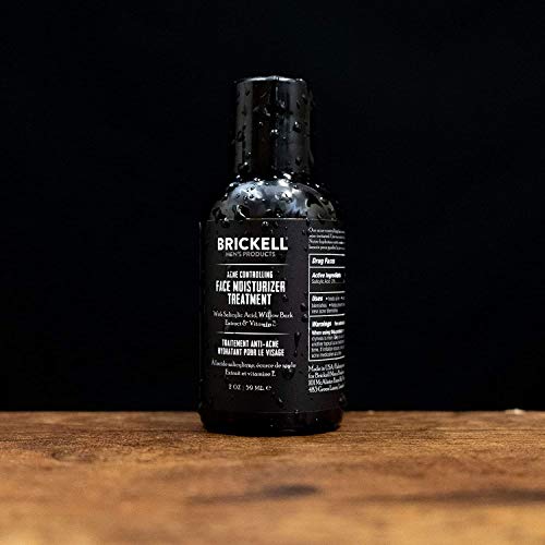 Brickell Men's Products Tratamiento Facial Hidratante Con Control del Acné para Hombres, 2% de ácido salicílico, 59 ml
