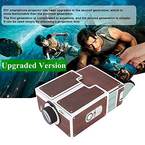 Bricolaje teléfono Inteligente proyector, Mini Bricolaje hogar portátil Inteligente teléfono móvil proyector Home Cinema, portátil Mini teléfono móvil casero proyector Pico