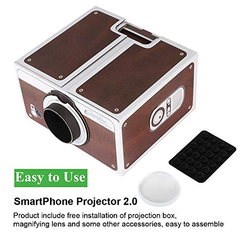 Bricolaje teléfono Inteligente proyector, Mini Bricolaje hogar portátil Inteligente teléfono móvil proyector Home Cinema, portátil Mini teléfono móvil casero proyector Pico