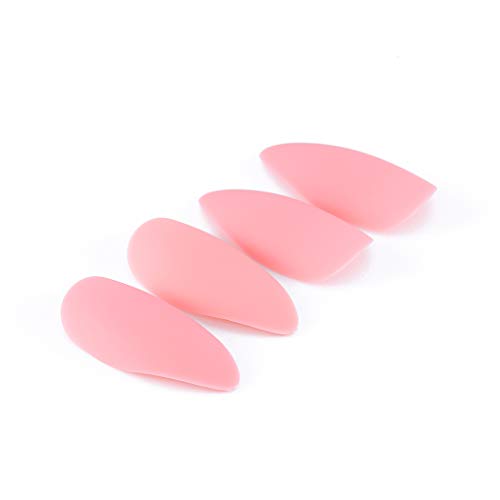 Brishow Uñas postizas largas Bailarina Mate Stick on Nails Cubierta completa Uñas postizas acrílicas 24 piezas para mujeres y niñas (rosa claro)