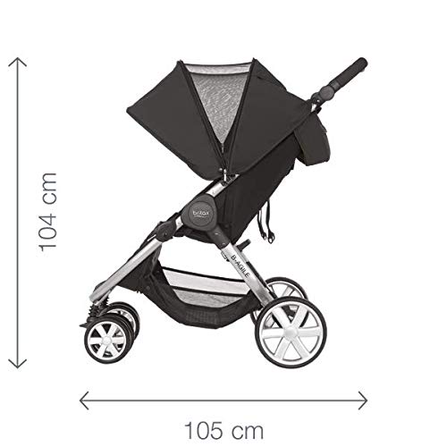 Britax B-Agile Doble - Silla de paseo gemelar, color Cosmos Black
