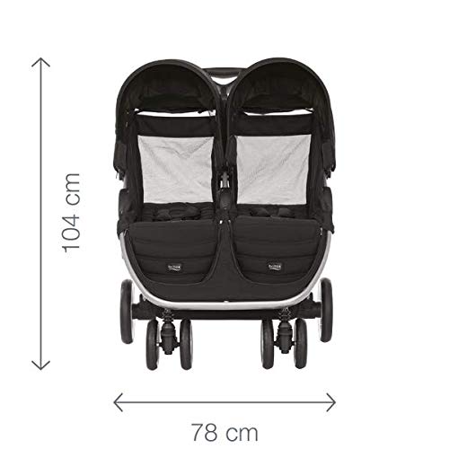 Britax B-Agile Doble - Silla de paseo gemelar, color Cosmos Black