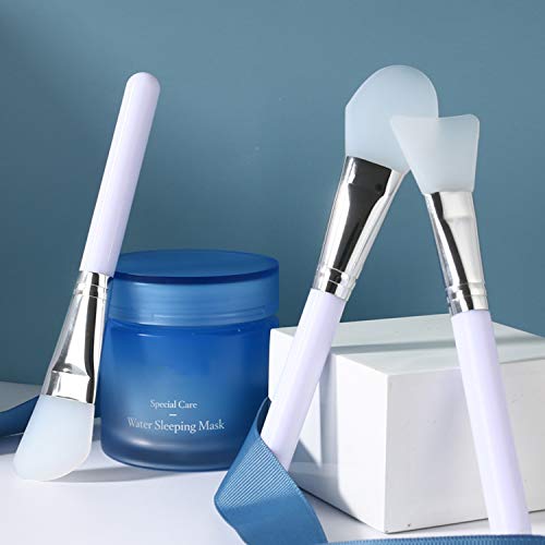 Brocha Silicona Mascarilla Facial, Sopownic Cepillo de la Máscara Cara Juego de Brochas de Silicona Suave Pincel para Aplicar Faciales Máscara de Barro Cosmética de Ojos Suero o Bricolaje 3Pcs