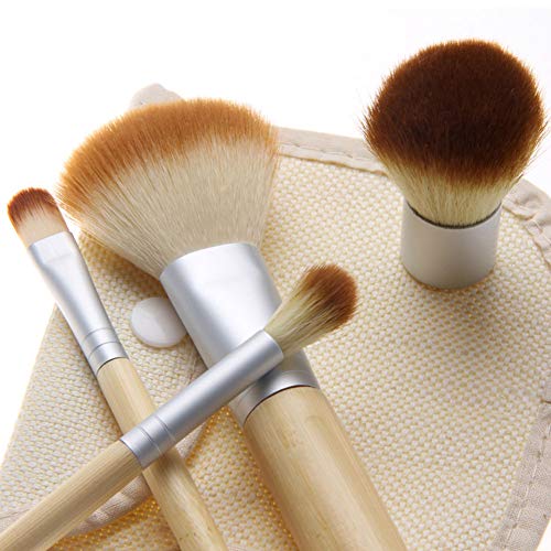 Brochas de Maquillaje, 4pcs Maquillaje Profesional Pinceles Maquillaje de Ojos Rubor Contorno de los Labios Corrector Brochas Cosméticas