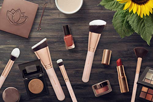 Brochas De Maquillaje Contorno Profesional Cepillo De Contorno - Ideal Para La Aplicación De Bases De Maquillaje Liquido Tradicionales, Polvos Suelto Y Compacto - Fibras Sintéticas Gruesas