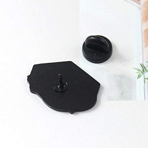 Broche de esmalte con diseño de gato con texto en inglés «If I Fit I Sits», color blanco