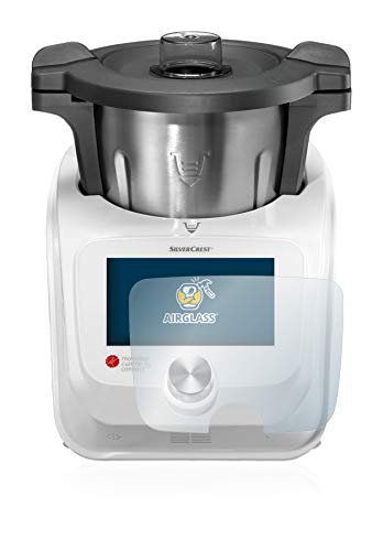 BROTECT Protector Pantalla Cristal Compatible con SilverCrest Monsieur Cuisine Connect Protector Pantalla Vidrio Dureza 9H AirGlass