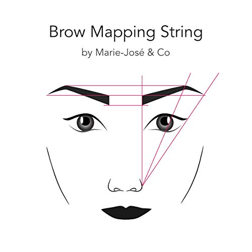 Brow Mapping String – Técnica de hilo para el marcado previo de cejas – Negro, claramente visible – Suficiente para aprox. 50 aplicaciones