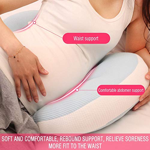 Brownrolly Almohada para El Embarazo con Cama Lateral, Soporte De Cuña Ajustable para La Cintura Cuerpo Posicionadores para Mujeres De La Boda Lactancia Gemelos