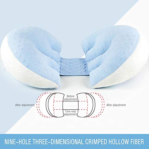 Brownrolly Almohada para El Embarazo con Cama Lateral, Soporte De Cuña Ajustable para La Cintura Cuerpo Posicionadores para Mujeres De La Boda Lactancia Gemelos