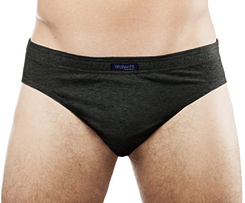 BRUBAKER Calzoncillos de Hombre - Mezcla de algodón - 7 Pares - 3X Negro / 2X Antracita / 2X Azul Oscuro Talla L