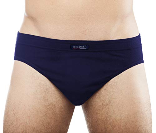 BRUBAKER Calzoncillos de Hombre - Mezcla de algodón - 7 Pares - 3X Negro / 2X Antracita / 2X Azul Oscuro Talla L