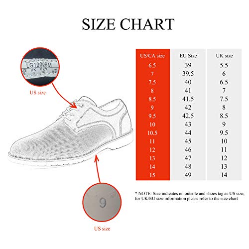 Bruno Marc LG19006M Zapatos de Cordones Vestir Oxford para Hombre Bronceado 41.5 EU/8.5 US