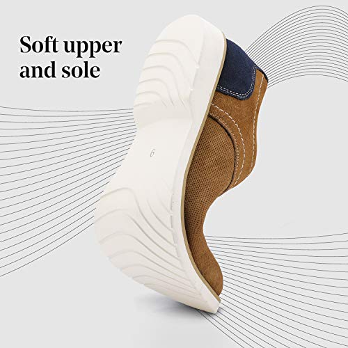 Bruno Marc LG19006M Zapatos de Cordones Vestir Oxford para Hombre Bronceado 41.5 EU/8.5 US