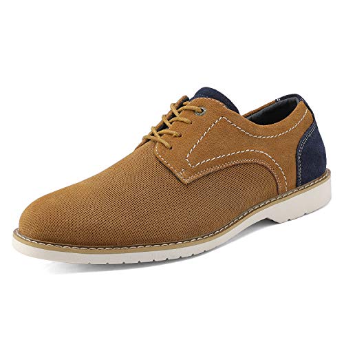 Bruno Marc LG19006M Zapatos de Cordones Vestir Oxford para Hombre Bronceado 41.5 EU/8.5 US