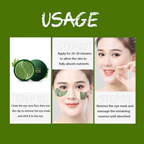 BSMEAN máscara de colágeno para los ojos 30 pares debajo de la máscara para los ojos parche para el ojo antienvejecimiento máscara para el tratamiento de los ojos