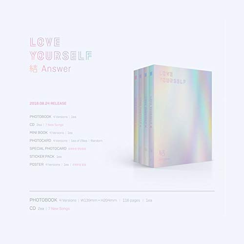 BTS Album - LOVE YOURSELF 結 ANSWER [ S ver. ] 2CD + Photobook +Mini Book + Sticker Pack + Folded Poster + FREE GIFT / K-POP Sealed